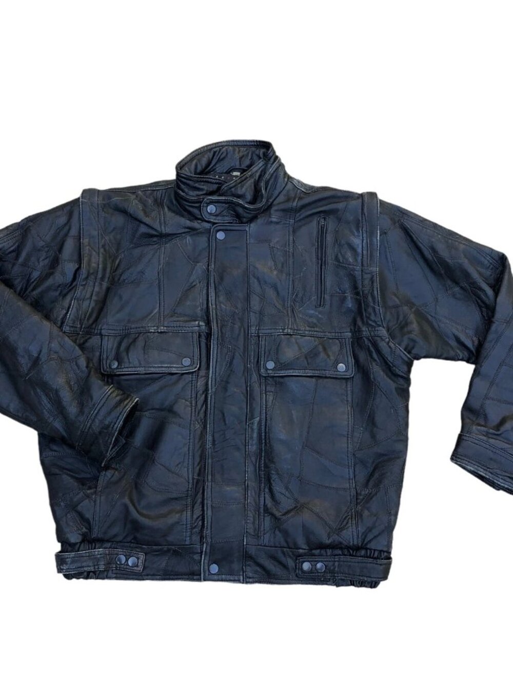 Vintage ECHTES LEDER FUTTER Motorcycle Biker Leather Jacket Men's MEDIUM Black